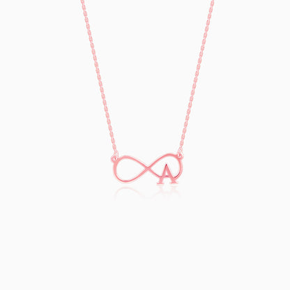 Rose Gold Personalised Infinity Initial Necklace