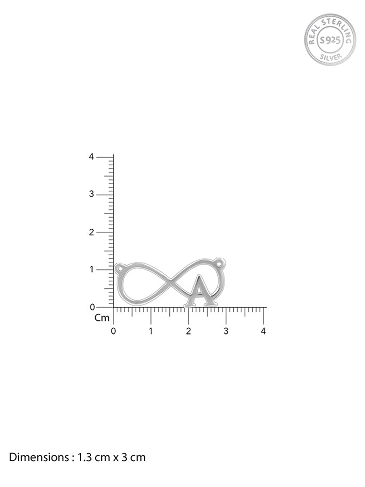 Silver Personalised Infinity Initial Necklace