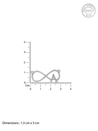 Silver Personalised Infinity Initial Necklace