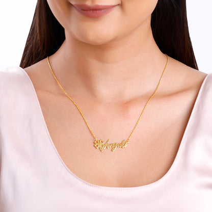 Golden Personalised Serendipity Clover Necklace