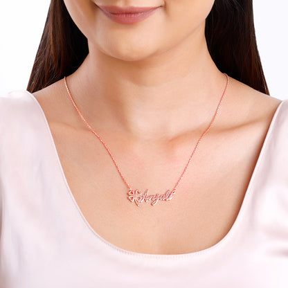 Rose Gold Personalised Serendipity Clover Necklace