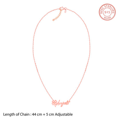 Rose Gold Personalised Serendipity Clover Necklace