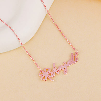Rose Gold Personalised Serendipity Clover Necklace