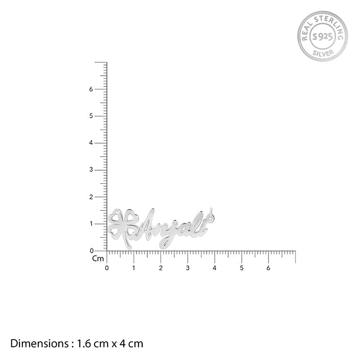 Silver Personalised Serendipity Clover Necklace- personalised necklace for women