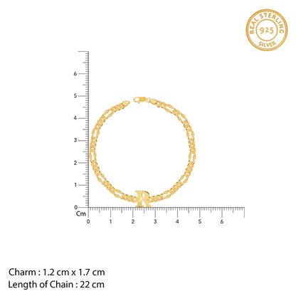 Golden Personalised Alpha Initial Bracelet- personalised bracelet for women