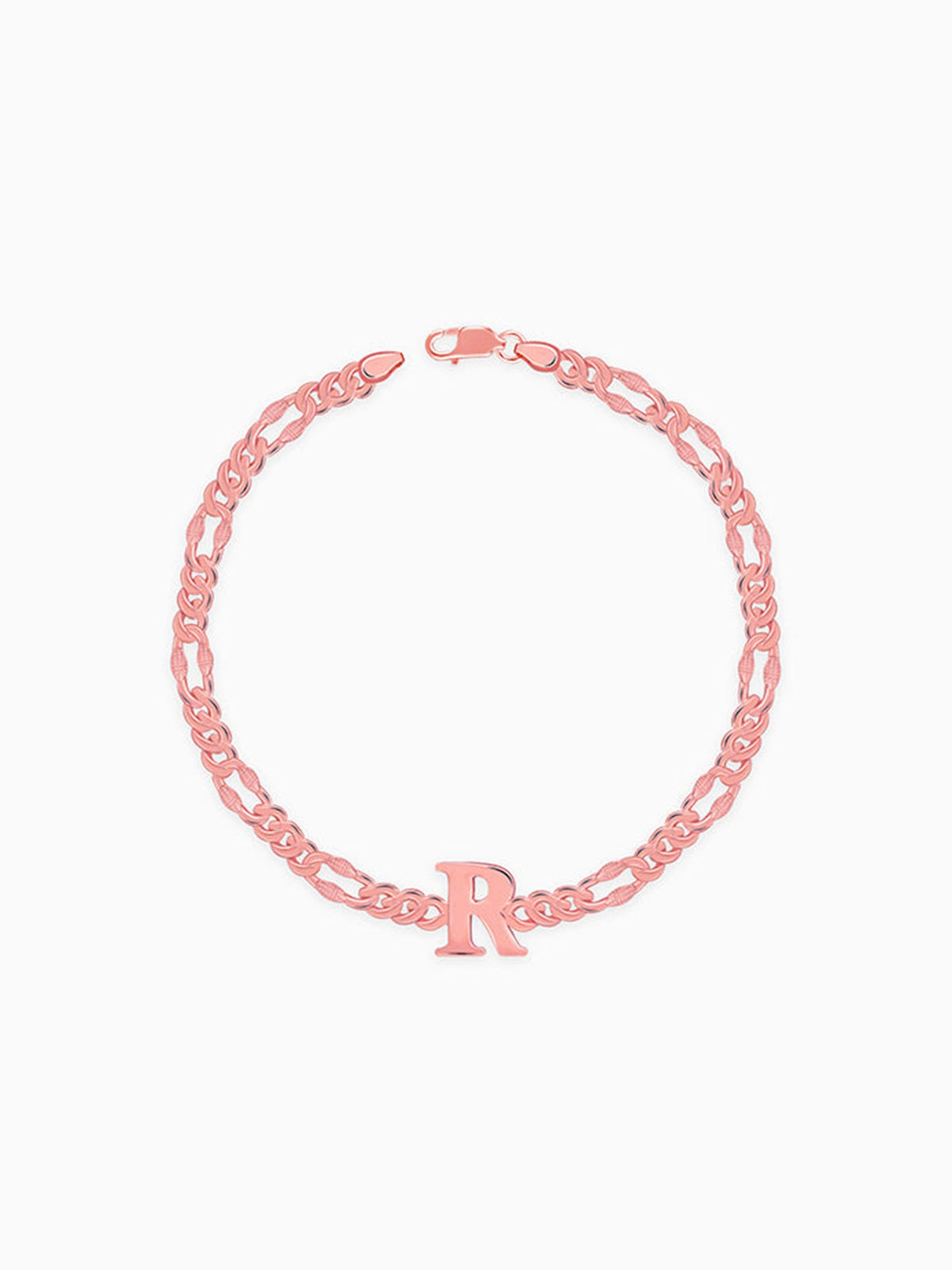 Rose Gold Personalised Alpha Initial Bracelet For Him