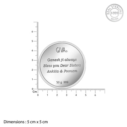 Silver Personalised Ganesha Coin- 50g