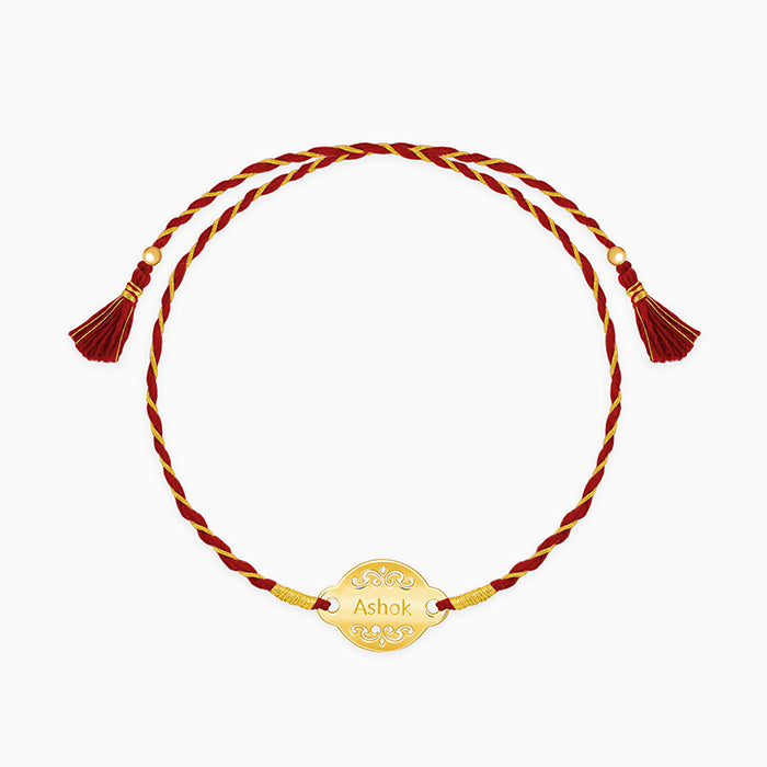 Golden Personalised Bandhan Rakhi