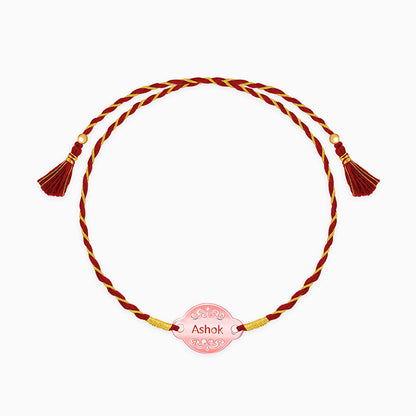 Rose Gold Personalised Bandhan Rakhi