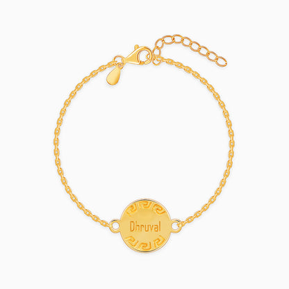 Golden Personalised Celtic Bracelet Rakhi