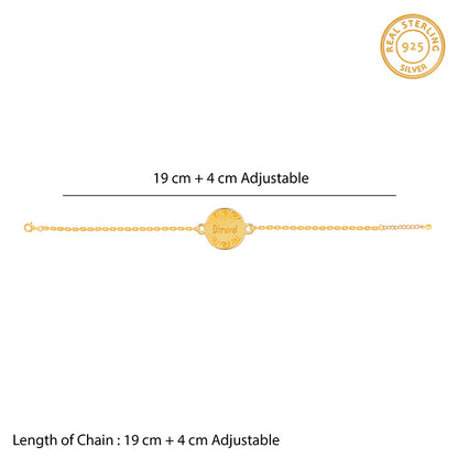Golden Personalised Celtic Bracelet Rakhi