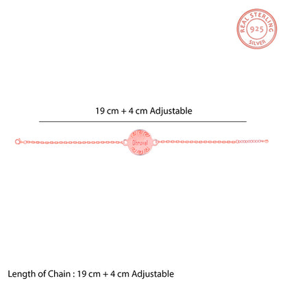 Rose Gold Personalised Celtic Bracelet Rakhi