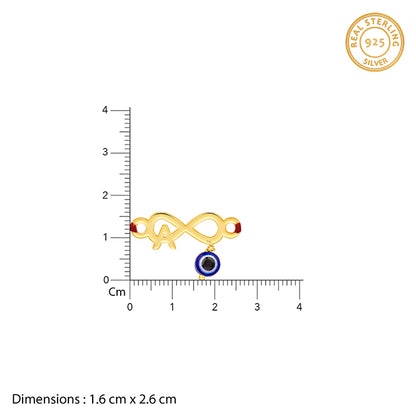 Golden Personalised Initial Infinity Evil Eye Rakhi