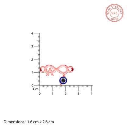 Rose Gold Personalised Initial Infinity Evil Eye Rakhi