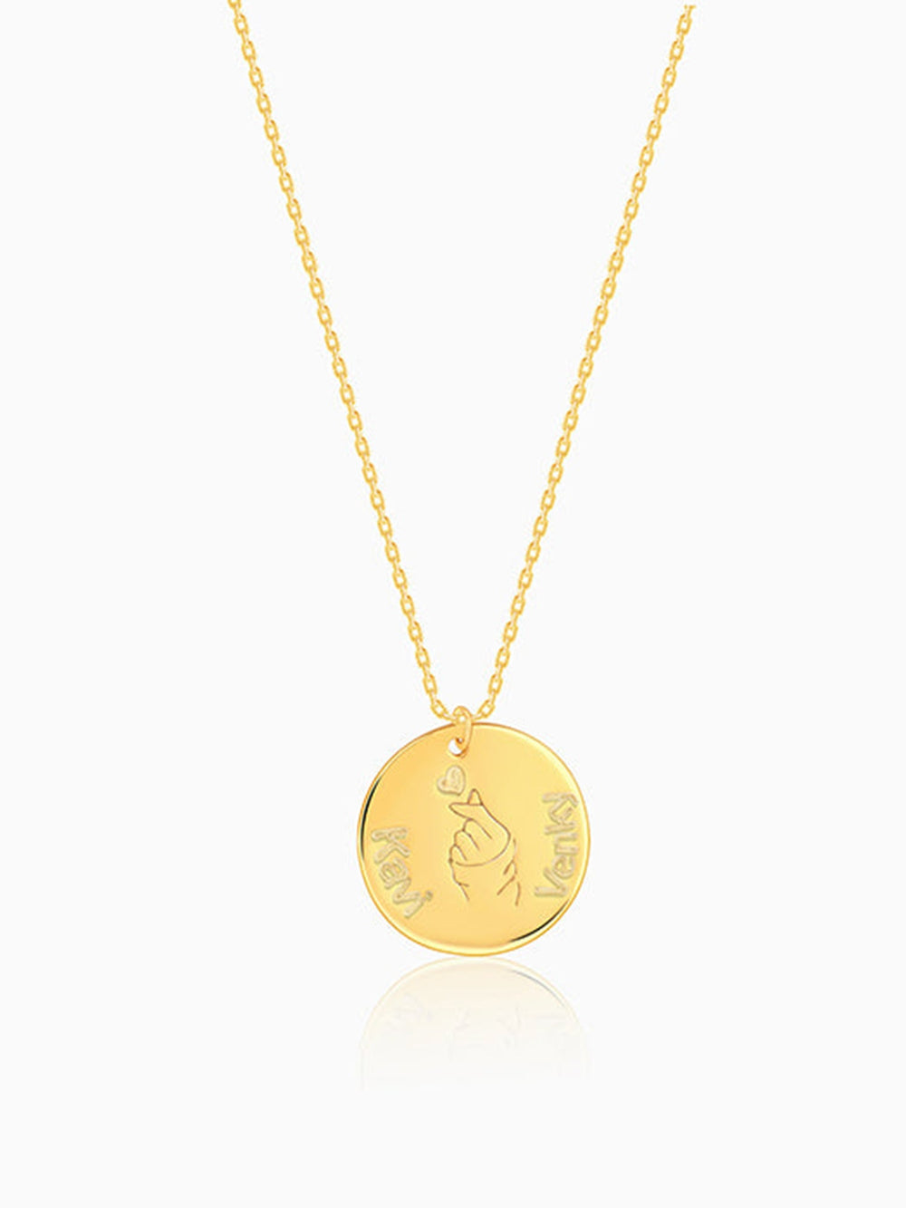 Golden Personalised Coin Pendant