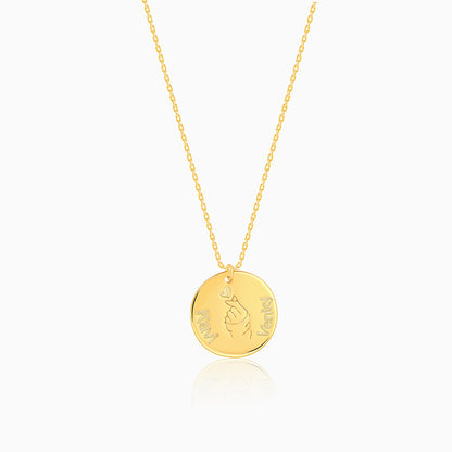 Golden Personalised Coin Pendant