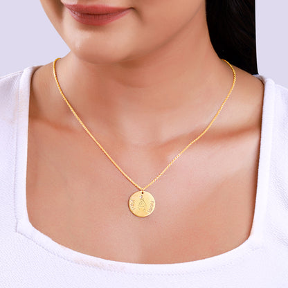 Golden Personalised Coin Pendant