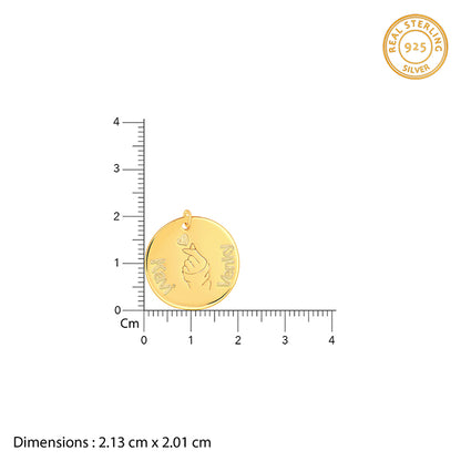 Golden Personalised Coin Pendant