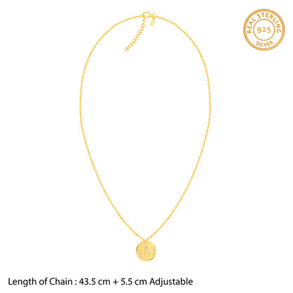 Golden Personalised Coin Pendant