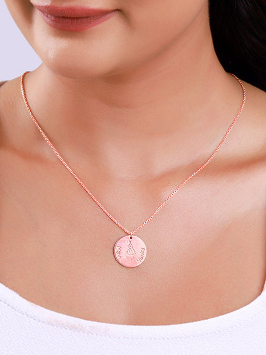 Rose Gold Personalised Coin Pendant