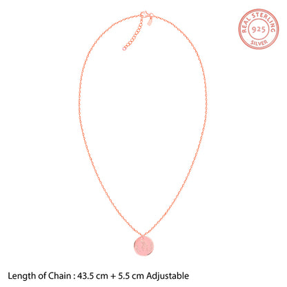 Rose Gold Personalised Coin Pendant
