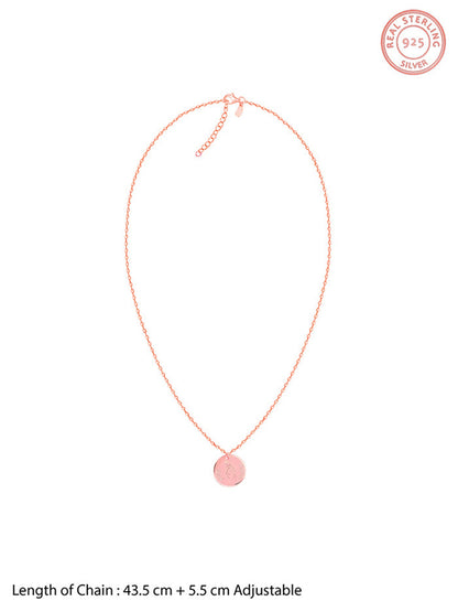 Rose Gold Personalised Coin Pendant