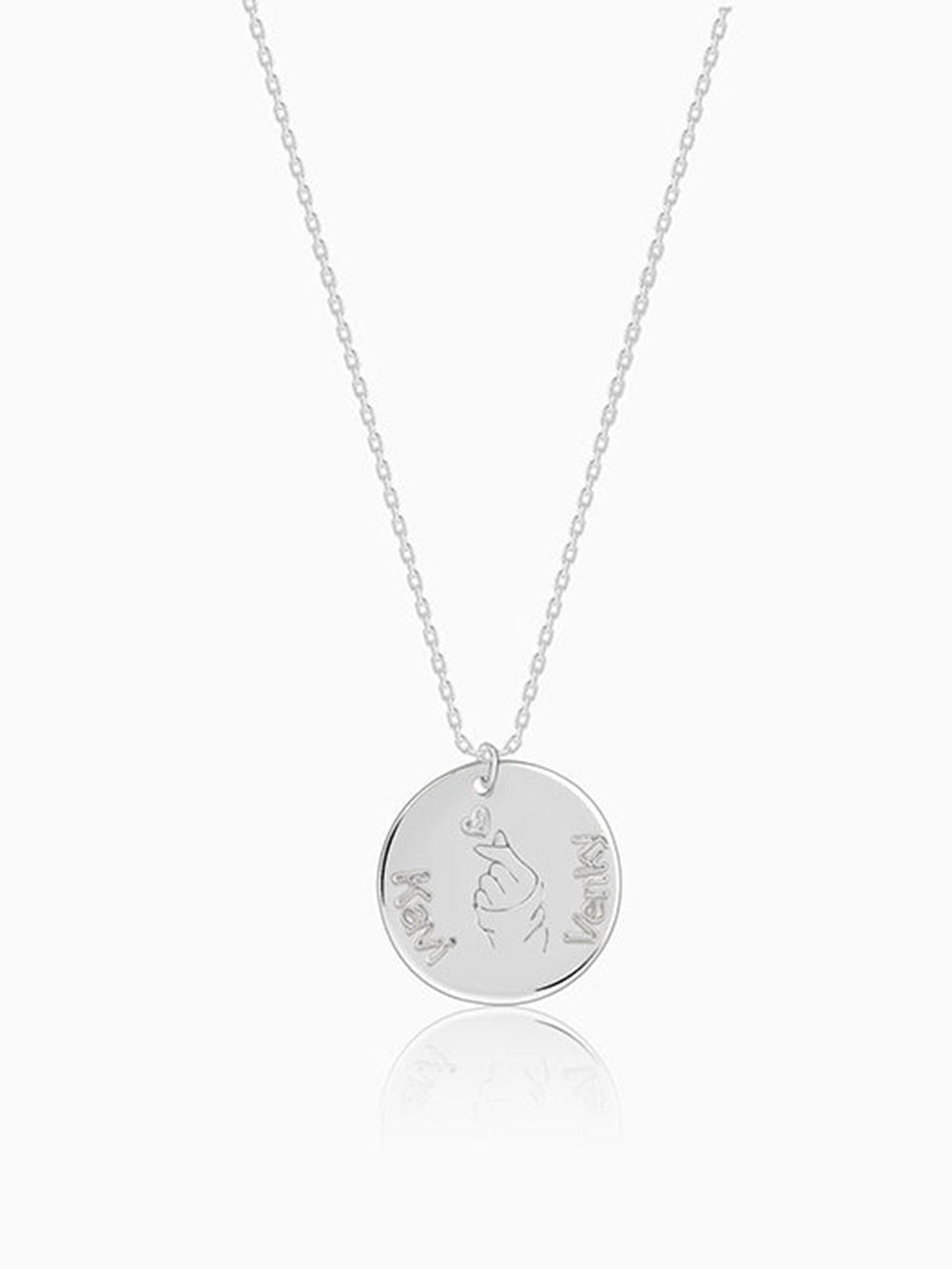 Silver Personalised Coin Pendant
