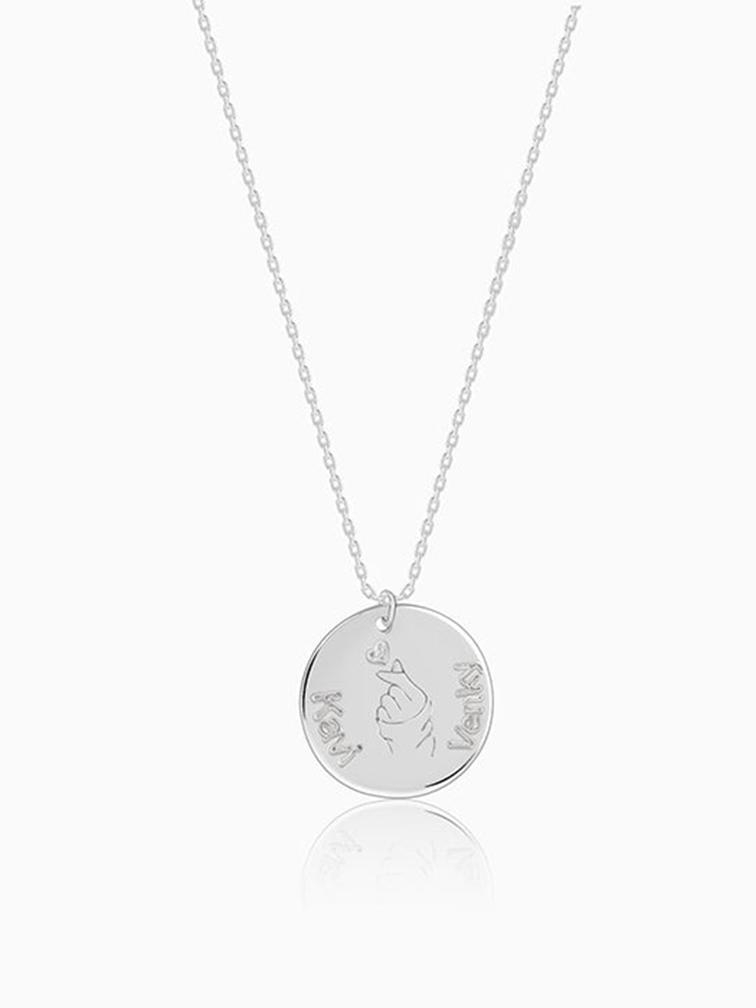 Silver Personalised Coin Pendant