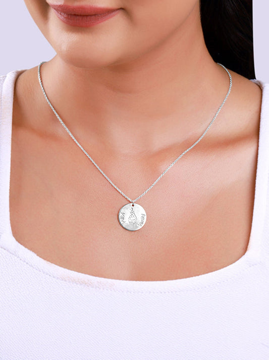 Silver Personalised Coin Pendant