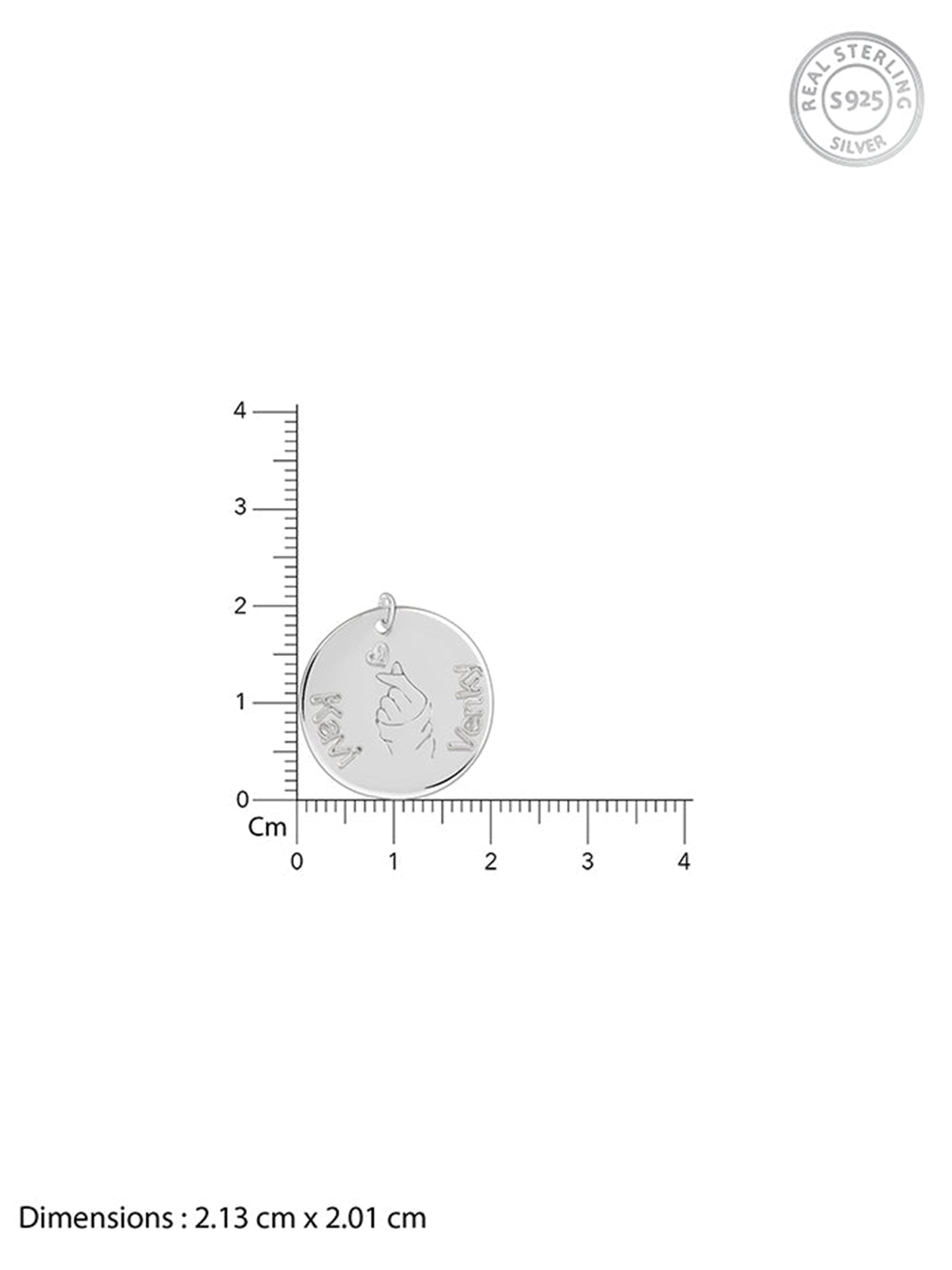 Silver Personalised Coin Pendant