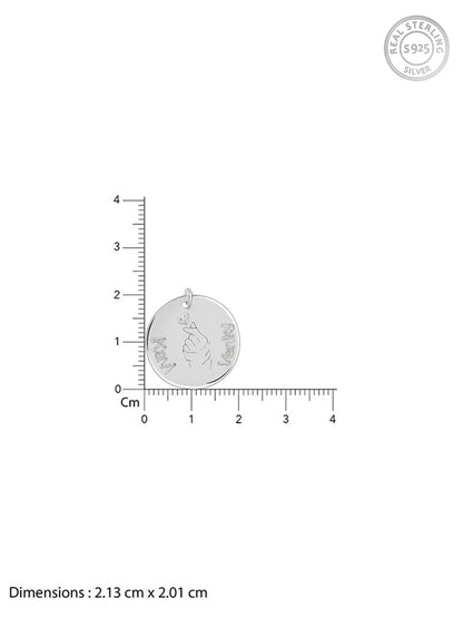 Silver Personalised Coin Pendant