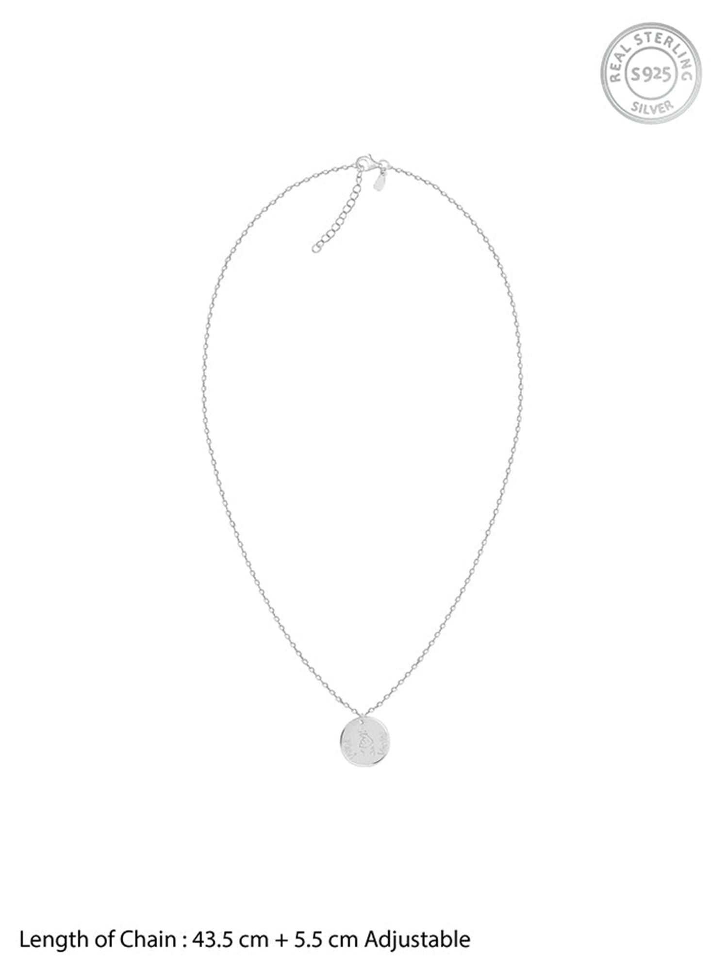Silver Personalised Coin Pendant