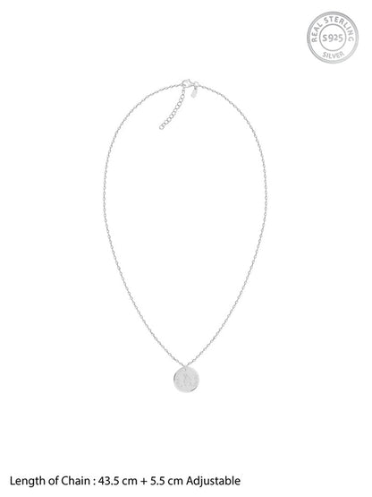 Silver Personalised Coin Pendant