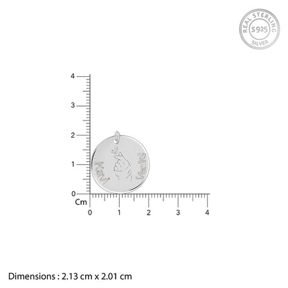 Silver Personalised Coin Pendant