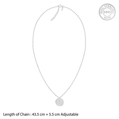 Silver Personalised Coin Pendant