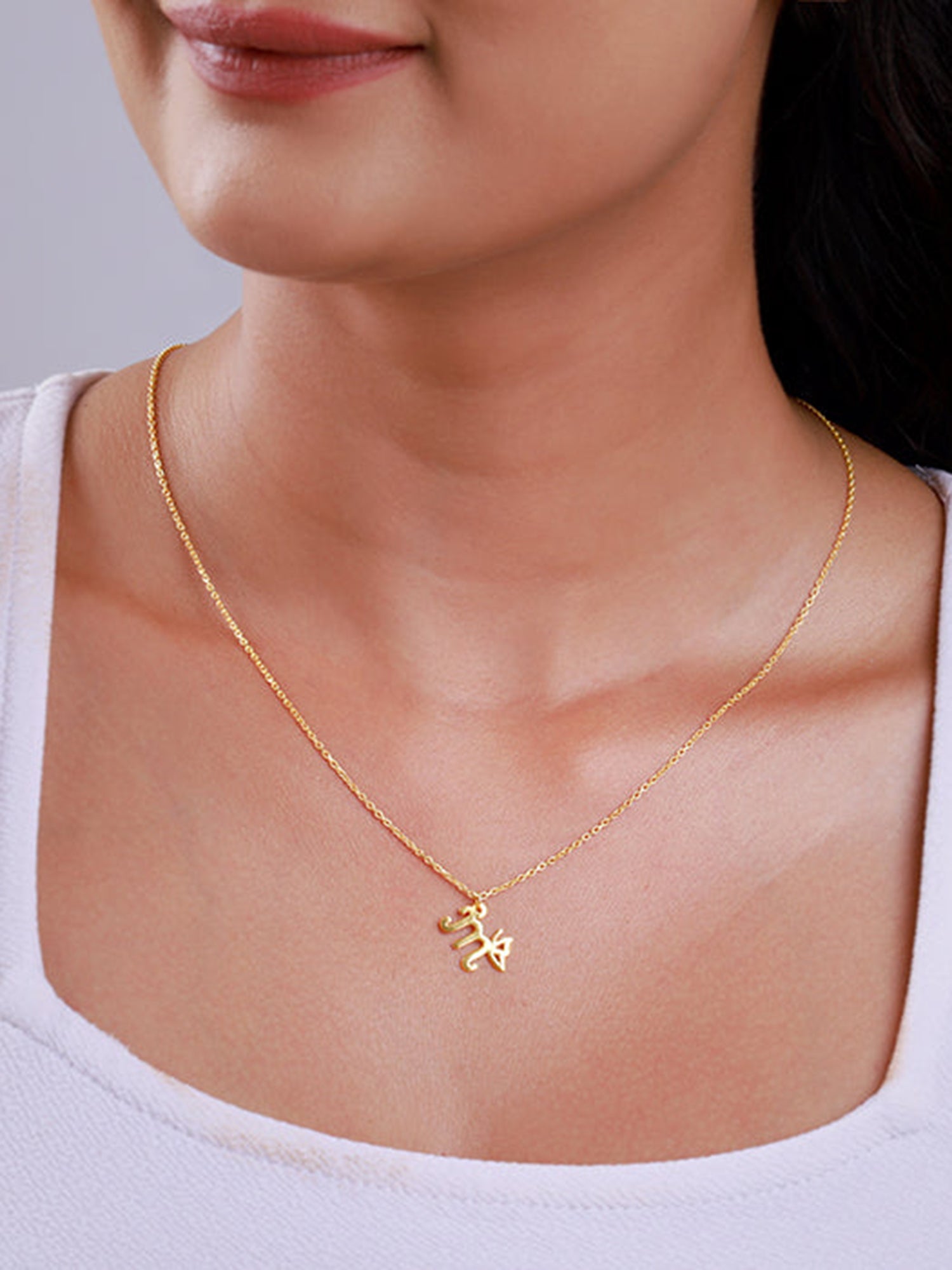 Golden Initial Wings Personalised Pendant