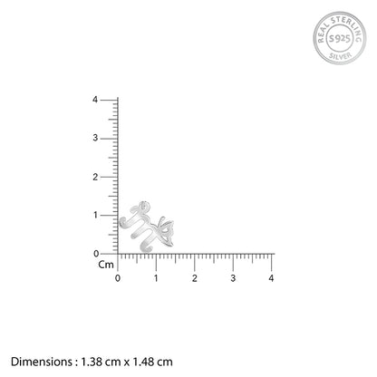 Silver Personalised Initial Wings Pendant