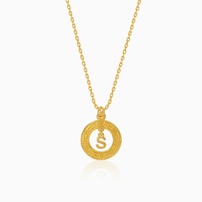 Golden Personalised The Letter Initial Necklace