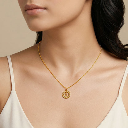 Golden Personalised The Letter Initial Necklace