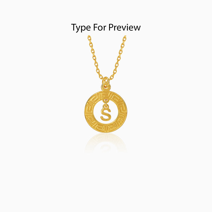 Golden Personalised The Letter Initial Necklace