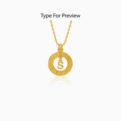 Golden Personalised The Letter Initial Necklace