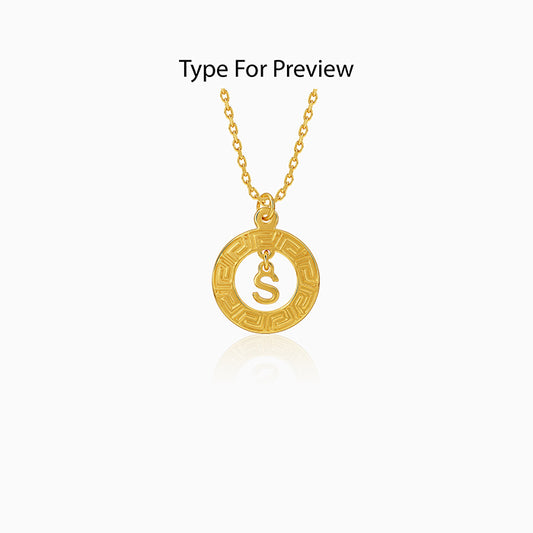 Golden Personalised The Letter Initial Necklace