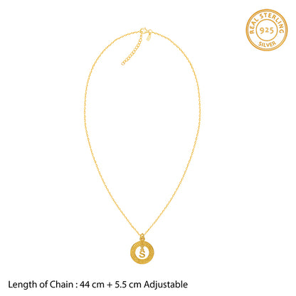 Golden Personalised The Letter Initial Necklace