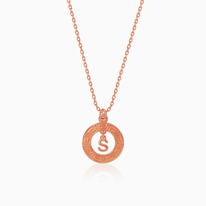 Rose Gold Personalised The Letter Initial Necklace