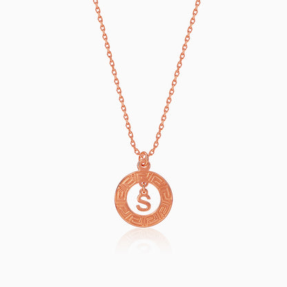 Rose Gold  Personalised The Letter Initial Necklace