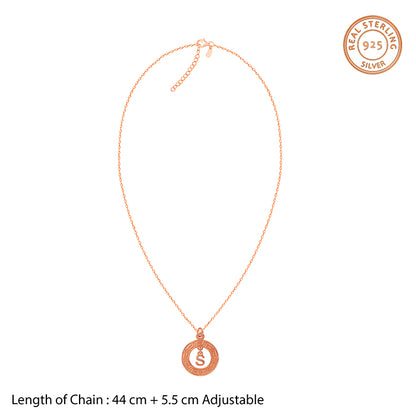 Rose Gold  Personalised The Letter Initial Necklace