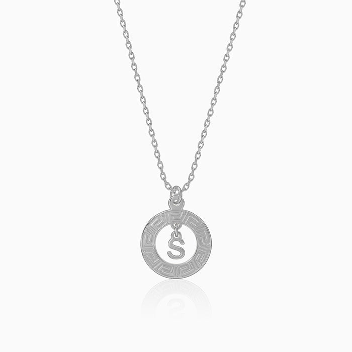 Silver Personalised The Letter Initial Necklace