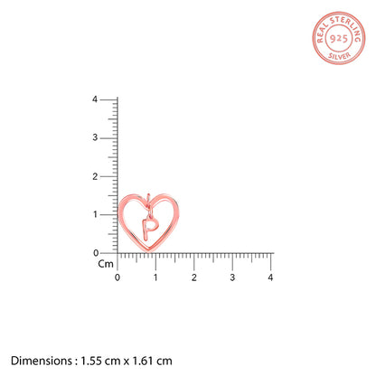 Rose Gold Personalised Heart of Initial Pendant