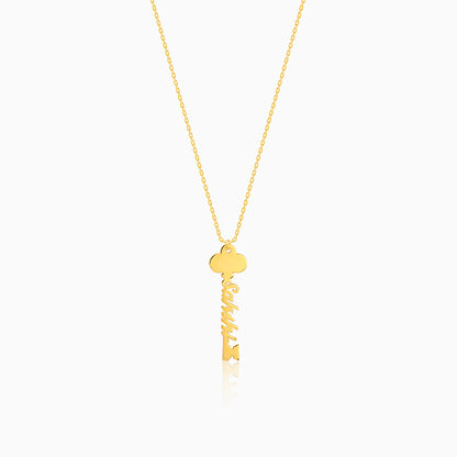 Golden Personalised Key Pendant
