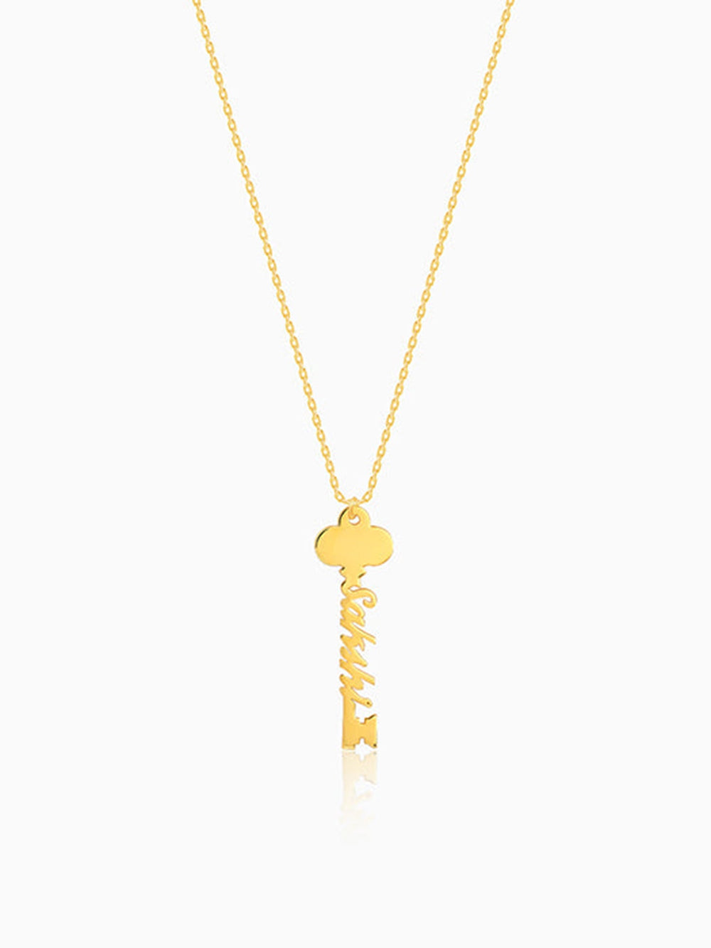 Golden Personalised Key Pendant